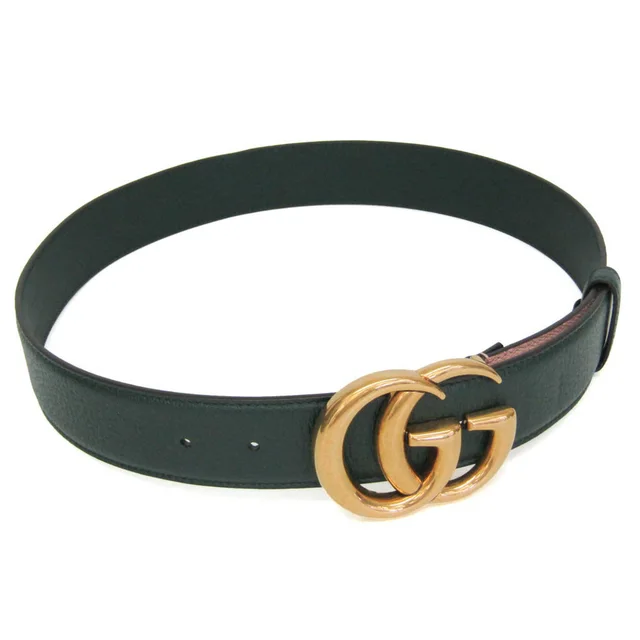 Gucci GG Marmont 80/32 709985 Men,Women Leather Standard Belt Green,Pink in Green/Pink Leather from Elady