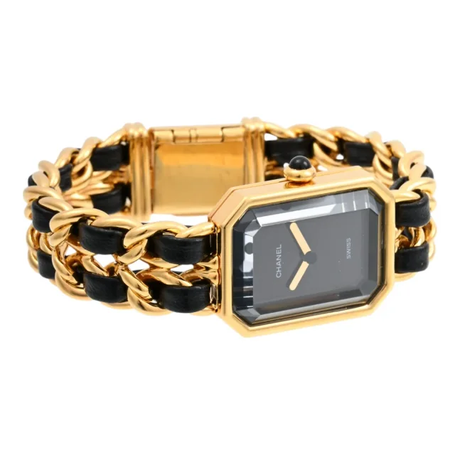Chanel Première S H0001 Quartz Black/Gold in Black from VINTAGE QOO TOKYO, photo 4 of 9