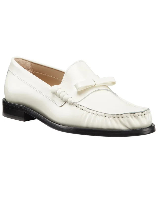 Stuart Weitzman Lottie Bow Leather Loafer, image 1 of 1 from Rue La La