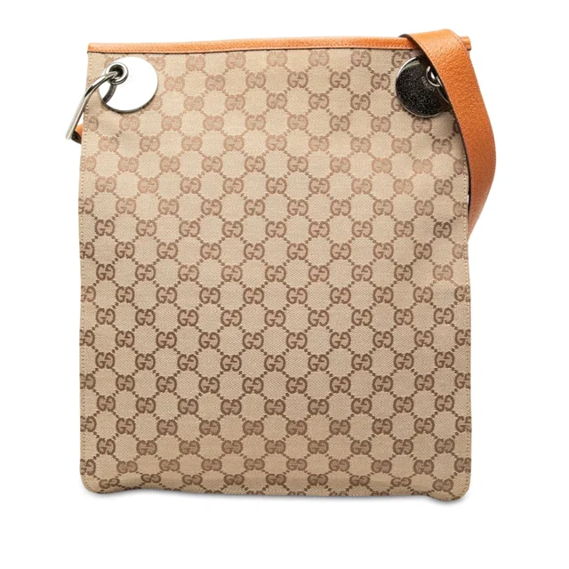 Beige Gucci GG Canvas Eclipse Crossbody in Beige Canvas from Designer Revival