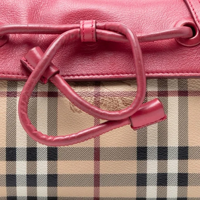 Burberry Haymarket Check Coated Canvas Leah Crossbody in Beige Coated canvas from Designer Revival, photo 7 of 8