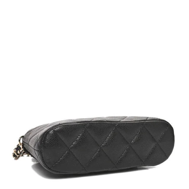 Chanel Caviar Quilted Mini Classic Clutch in Black Caviar leather from FASHIONPHILE, photo 4 of 10