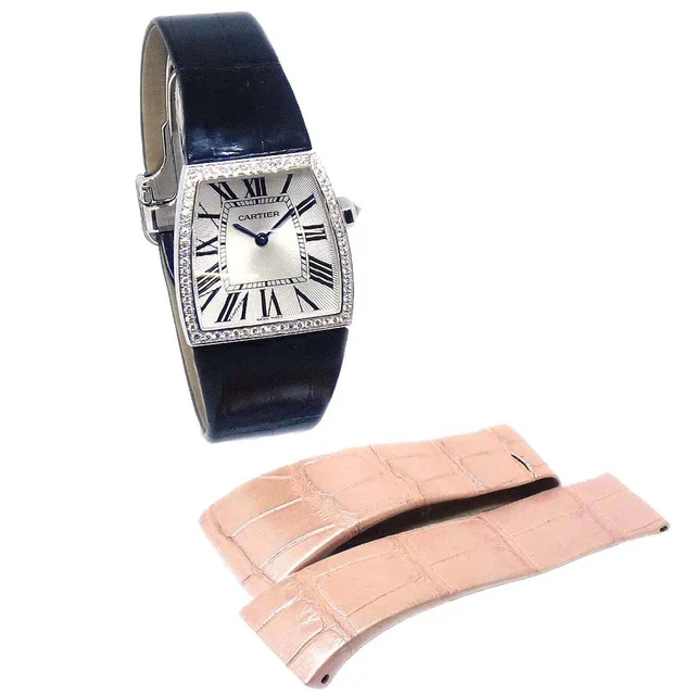 Cartier La Dona LM Ref.2895 Quartz Watch 18KWG Diamond Crocodile in Crocodile from AMORE Vintage Tokyo