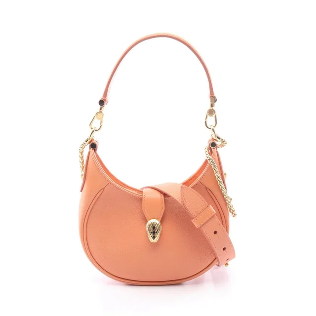 Bvlgari Serpenti Ellipse Small 2way Leather Shoulder Bag in Leather from LuxUness