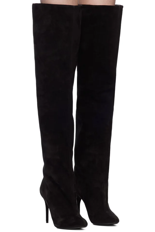 ALAÏA Black Decollete Boots, photo 4 of 4 from SSENSE