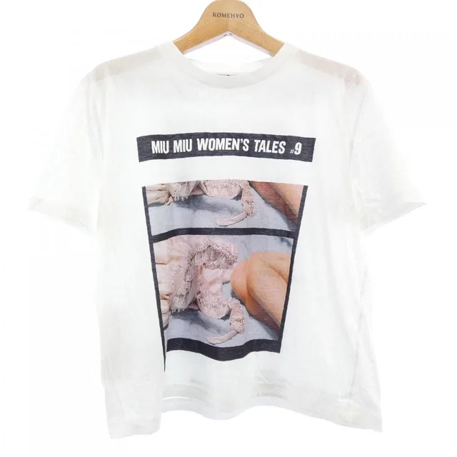 Miu Miu T-Shirt White in White from The Reluxe