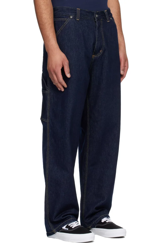 Carhartt Work In Progress Blue Belmont Jeans, photo 2 of 4 from SSENSE