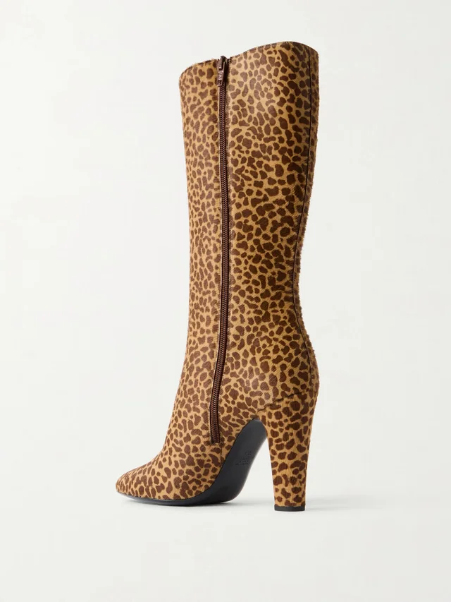 VALENTINO GARAVANI Hotty 100 leopard-print calf hair knee boots, photo 2 of 2 from NET-A-PORTER (Canada)
