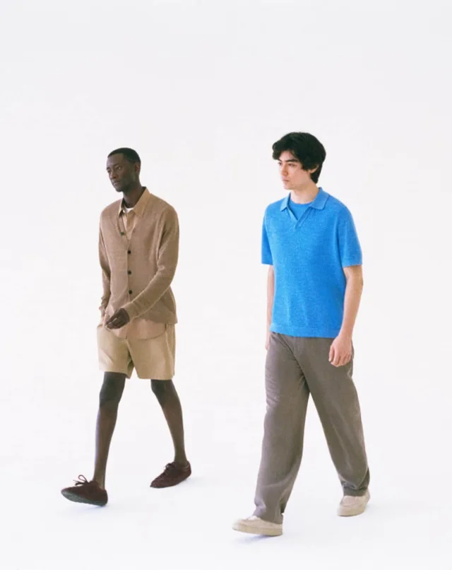 Theory V-Neck Cardigan in Pacific Linen in FRESH KHAKI 65% Linen, 23% Cotton, 12% Polyester; Exclusive Of Elastic, photo 6 of 14 from Theory