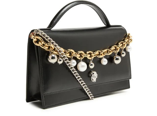 MCQUEEN Medium Skull handbag in Black Calf leather, photo 3 of 8 from 24S (US)