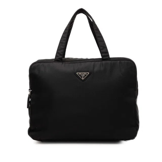 Black Prada Tessuto Handbag in Black Nylon from Designer Revival