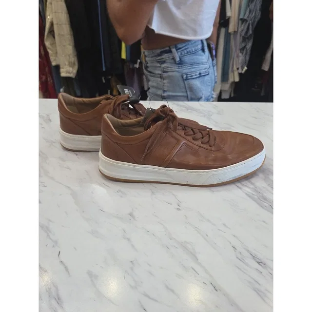Tod's Brown Leather Low-Top Sneakers With White Sole in brown|white|red Leather from Poshmark