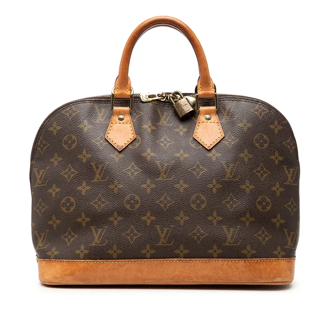 Brown Louis Vuitton Monogram Alma PM Handbag in Brown Coated canvas from Designer Revival