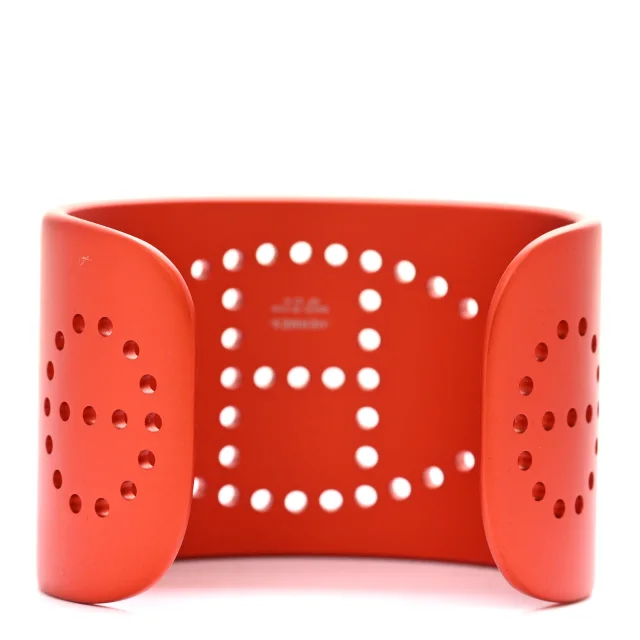 Hermès Aluminium Evelyne Sunset Cuff Bracelet T2 Orange Tropique in Orange from FASHIONPHILE, photo 3 of 5