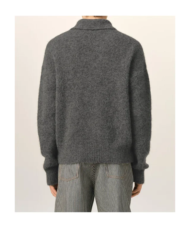 Ami Paris Logo Embroidered Long-Sleeved Polo Shirt, photo 3 of 6 from SENSER