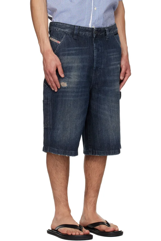 Diesel Blue D-Livery-W-Short Denim Shorts, photo 2 of 2 from SSENSE