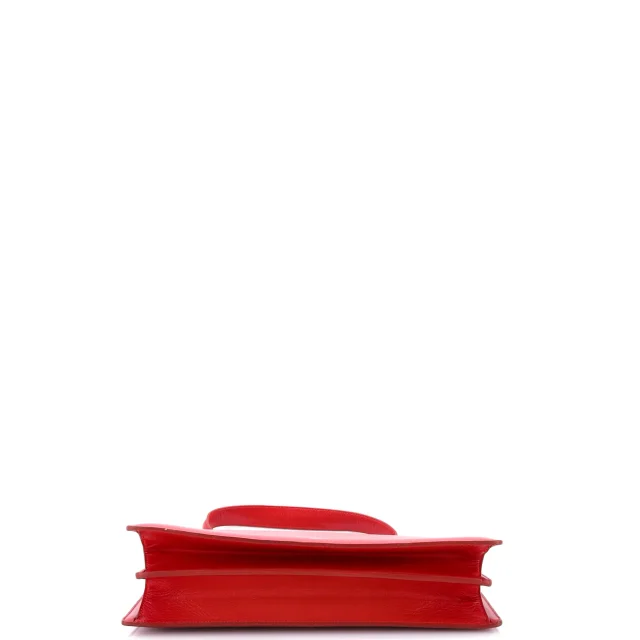 Celine Clasp Top Handle Bag Leather Medium in red Leather from Rebag, photo 5 of 7