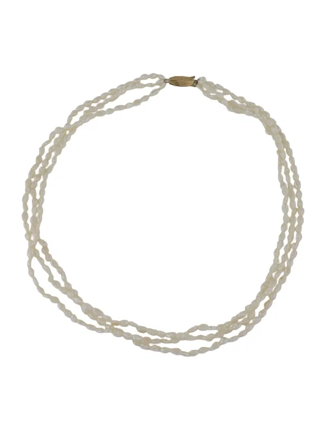 Mikimoto Vintage Blue Lagoon 14K Pearl Multistrand Necklace, 16" in multicolor from The RealReal