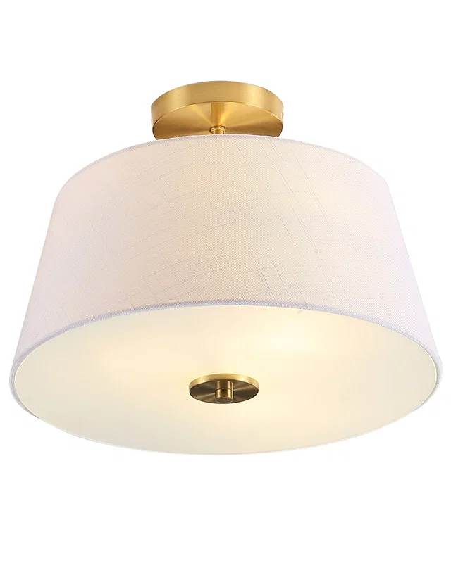 JONATHAN Y Isabella 15in 3-Light Modern Midcentury Iron LED Semi Flush Mount, image 1 of 1 from Rue La La
