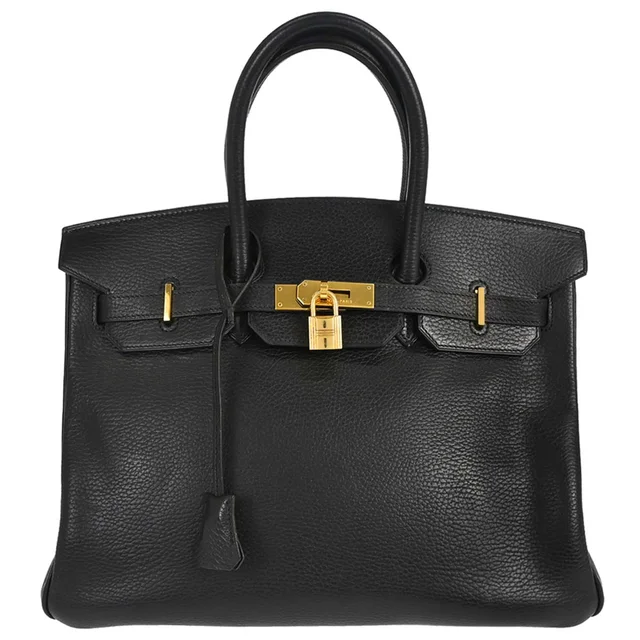 Hermès Black Ardennes Birkin 35 Handbag in Black from AMORE Vintage Tokyo