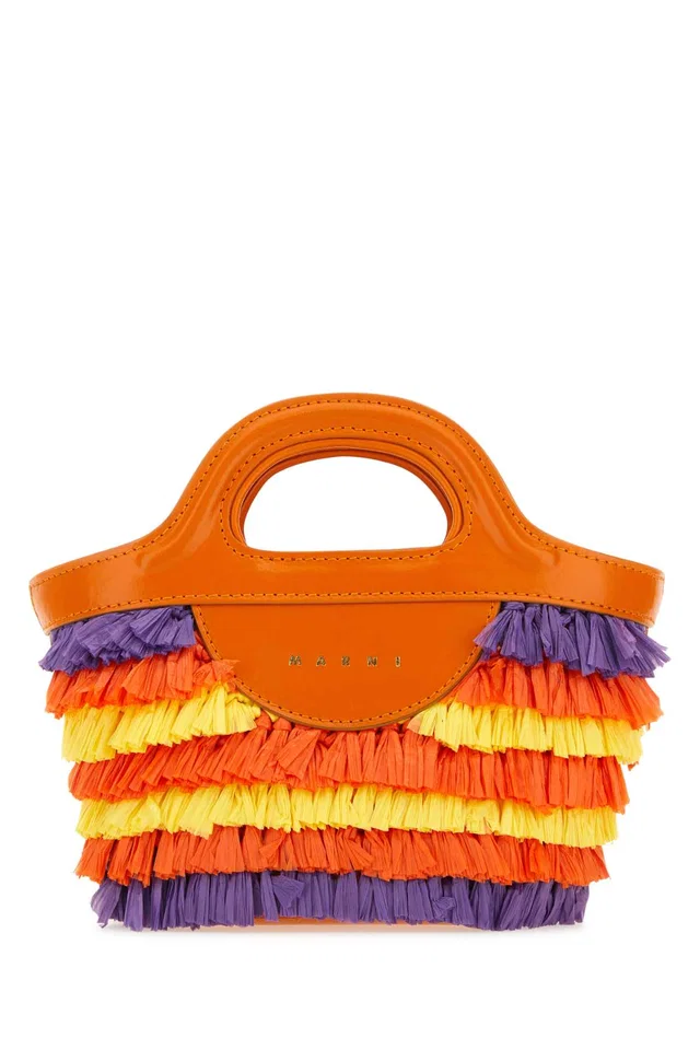 Marni Top Handle Bag — Orange in Orange Leather from HEWI