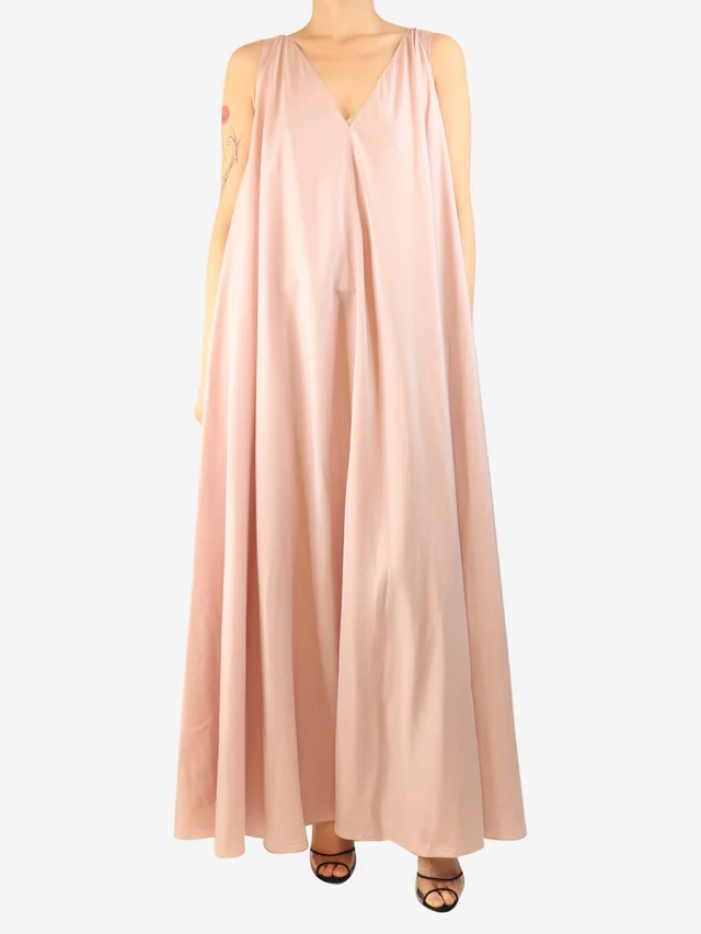 The Row Pink sleeveless silk maxi dress - size S in Pink Silk from Sign of the Times, photo 2 of 2