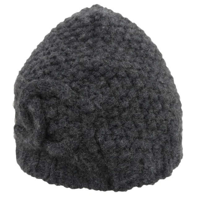 Chanel Cashmere CC Mark Knit Cap Grey in Grey Cashmere from VINTAGE QOO TOKYO, photo 3 of 10