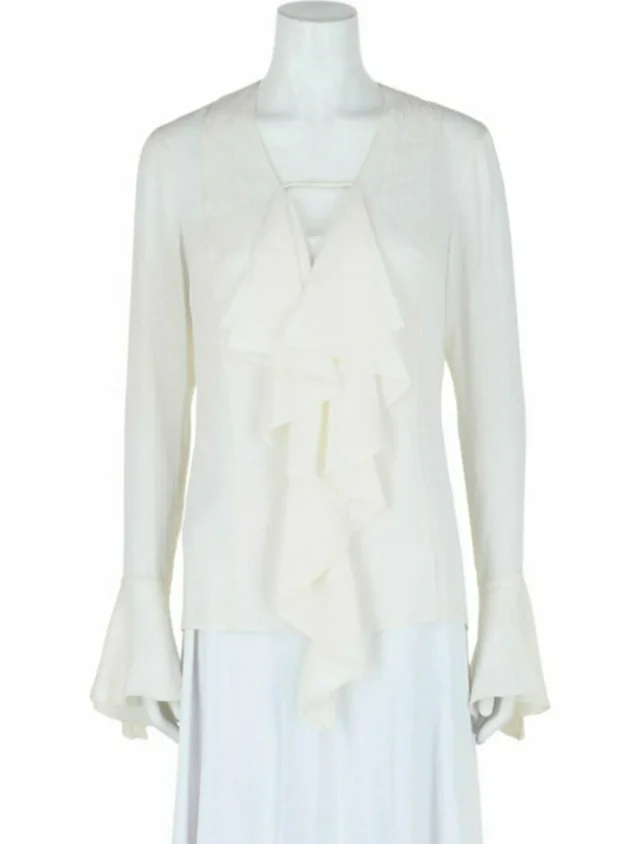 Givenchy Silk Top w/ Tags in white Silk from The RealReal