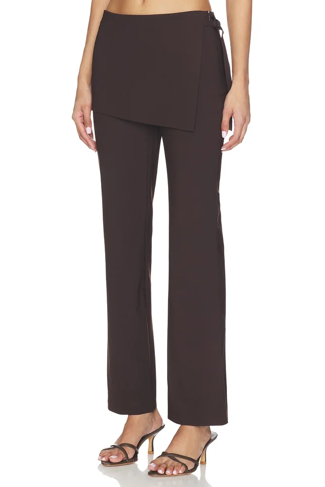 EAVES Dana Apron Pant in Espresso, photo 3 of 7 from REVOLVE (Canada)
