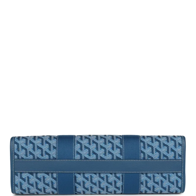 Goyard Goyardine Jacquard Ocean Blue Villette PM Bag in Blue Calfskin from Madison Avenue Couture, photo 6 of 7