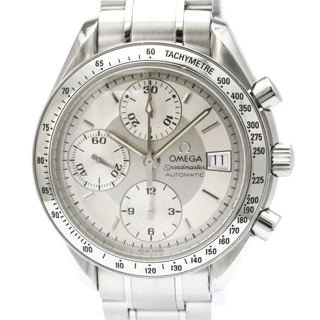 Omega Speedmaster Date Steel Automatic Mens Watch 3513.30 Polished in Silver from Elady