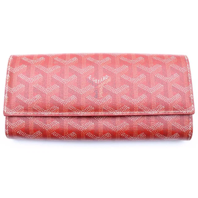 Goyard Varenne Flap Wallet Card Case Red Silver in Red from The Reluxe