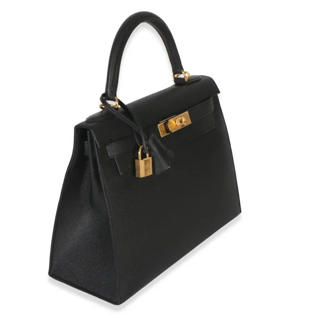 Hermès Epsom Sellier Kelly 28 GHW in Black Epsom leather from myGemma, photo 3 of 13