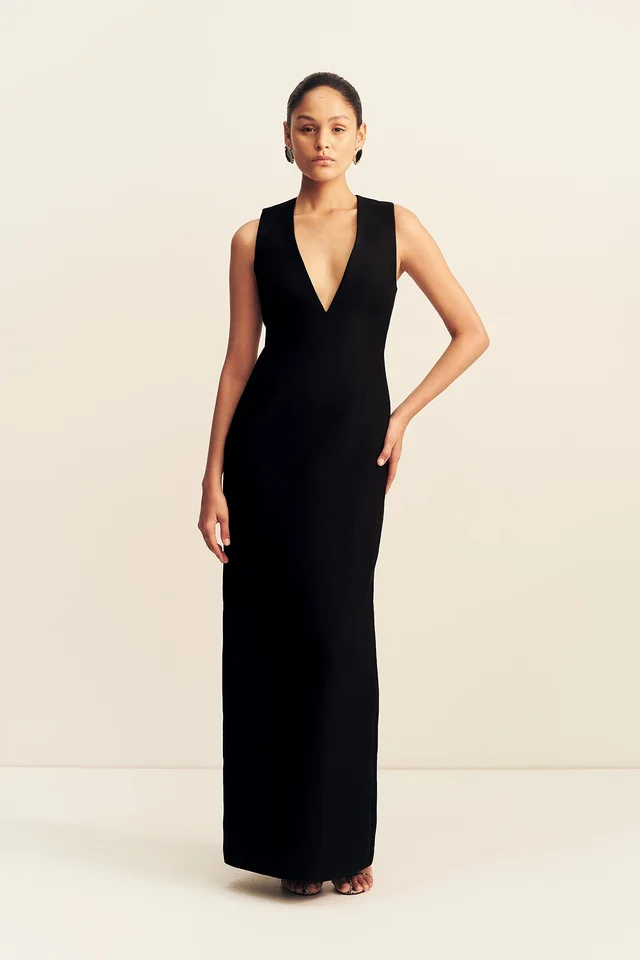 Shona Joy OTIS PLUNGED FITTED MAXI DRESS - BLACK from Shona Joy, photo 1 of 1