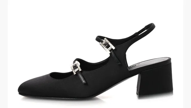 Hermès Jackie 50 Black Satin 38 in Black Satin from HEWI