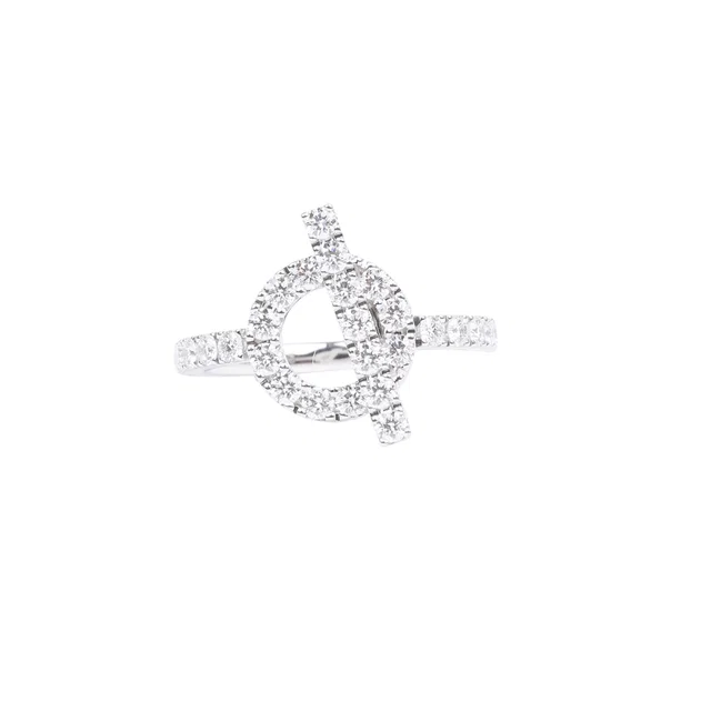 Hermès Finesse Ring Diamonds and 18K White Gold in White from Madison Avenue Couture