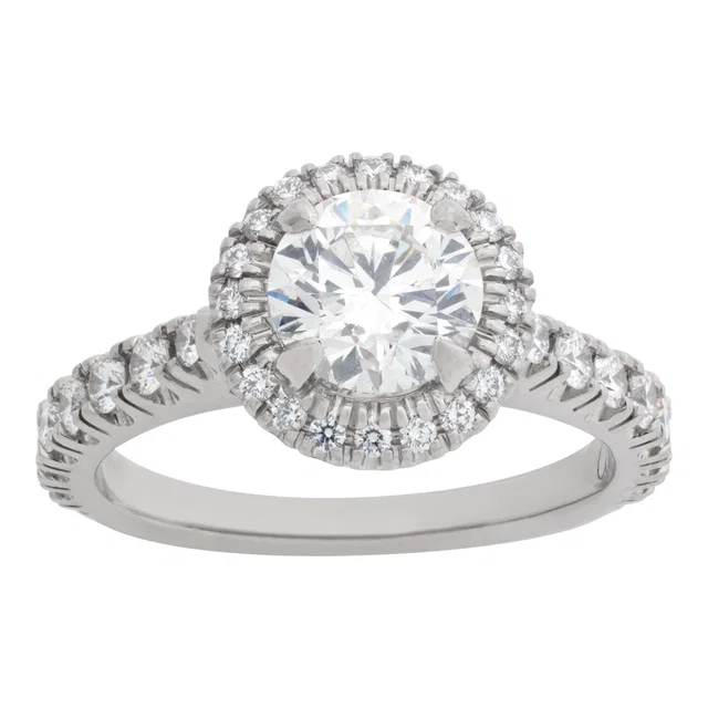 Cartier "Destinee" collection, GIA certified 0.73 carat full ct round brilliant diamond set in Platinum from Gray And Sons