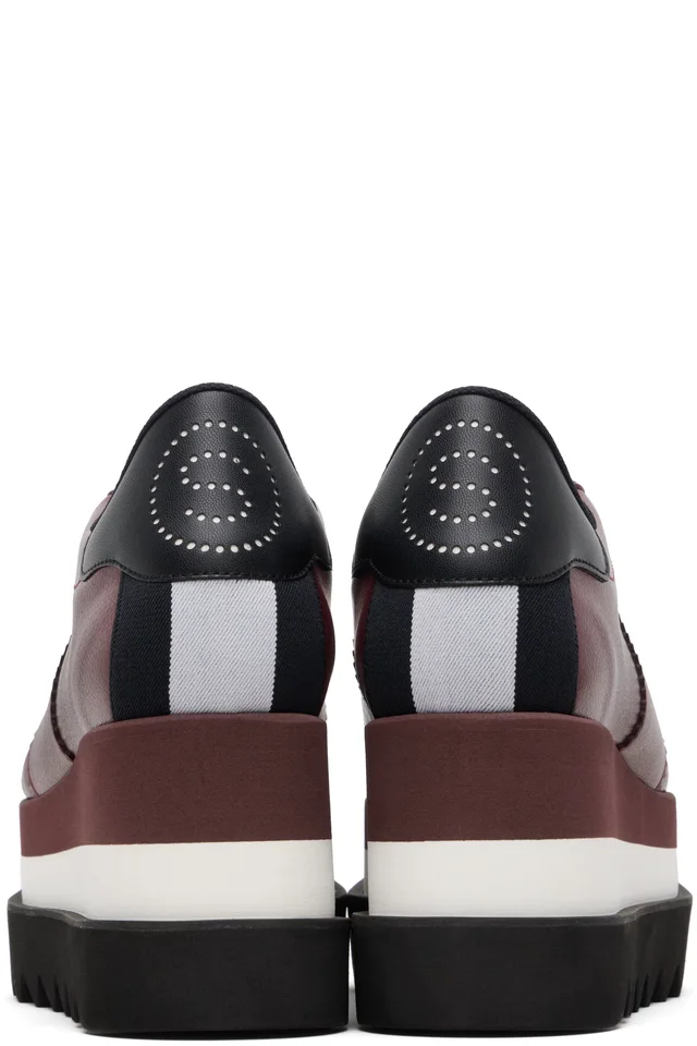 Stella McCartney Burgundy Sneak-Elyse Platform Sneakers, photo 2 of 5 from SSENSE