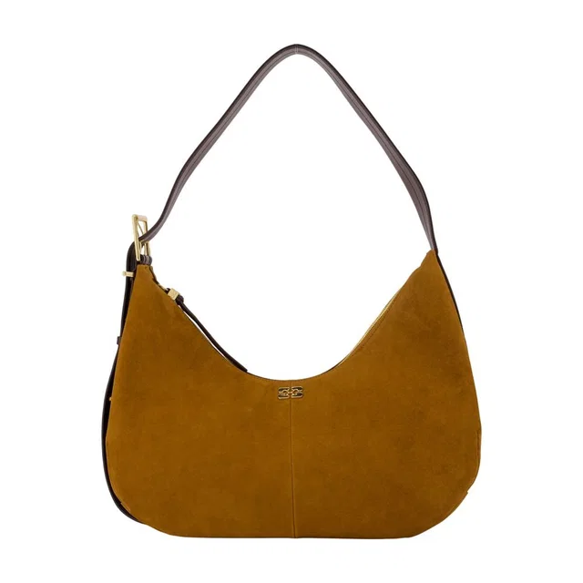 GANNI Shoulder Bag — Brown Synthetic in Brown from HEWI
