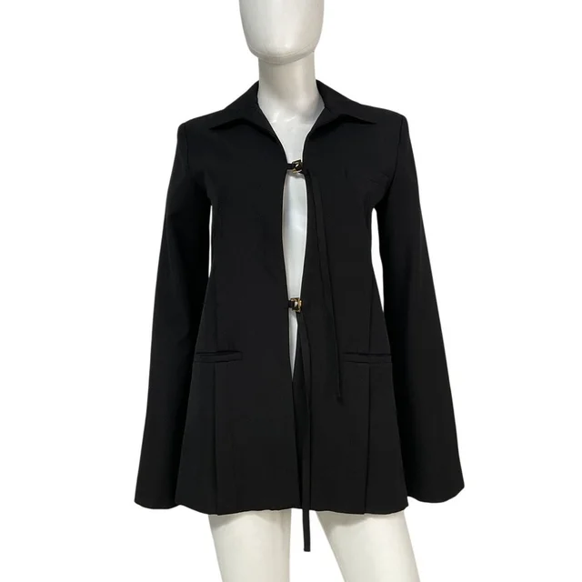 Jacquemus Tailored Black Le Raphia Blazer Size 34 Fr / Us 2 in black|red Wool from Poshmark