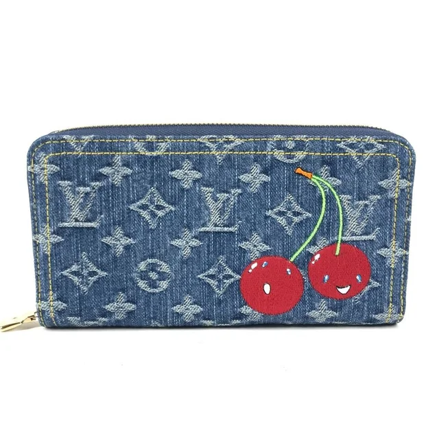 Wallet LV TM Zippy Monogram Denim Canvas Blue in Blue Canvas from The Reluxe