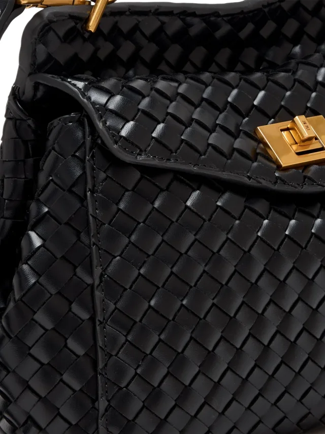 JW Pei Lucia top-handle leather tote bag in Black, photo 3 of 4 from FARFETCH