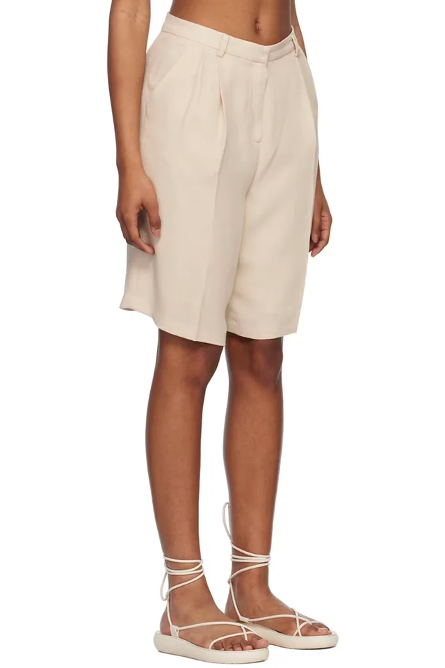 Youth Beige Low-Waisted Shorts, photo 2 of 4 from SSENSE