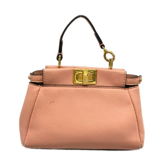 Fendi Micro Peekaboo Light Pink Mini Bag Leather in Pink Leather from The Reluxe