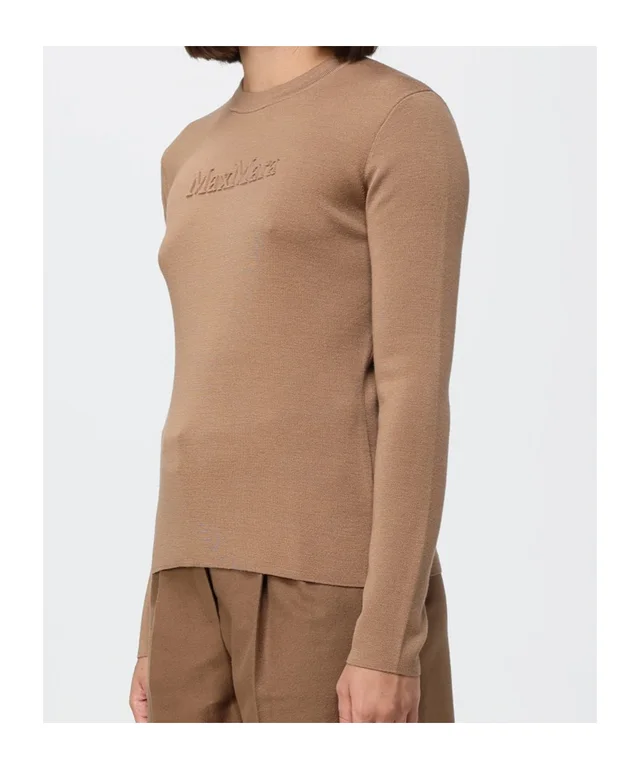 Max Mara Manto Logo Embossed Crewneck Jumper, photo 2 of 5 from SENSER
