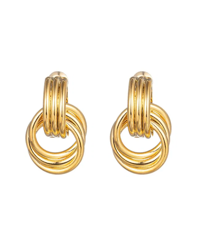 Eye Candy LA Luxe Collection 24K Plated Lisa Earrings, image 1 of 1 from Rue La La