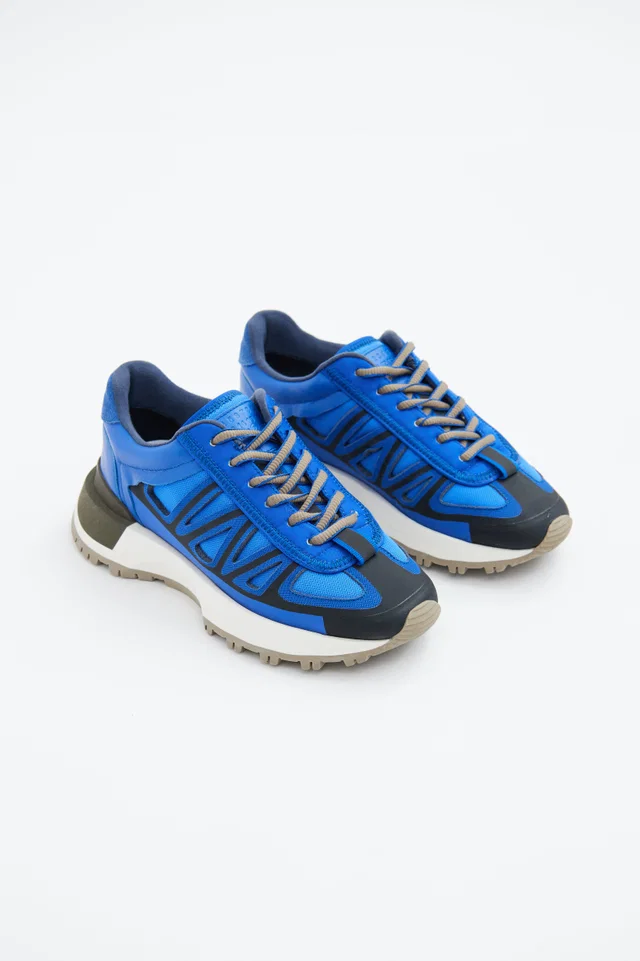 Maison Margiela 50/ Lace Up Sneakers in Caviar leather from VSP Consignment