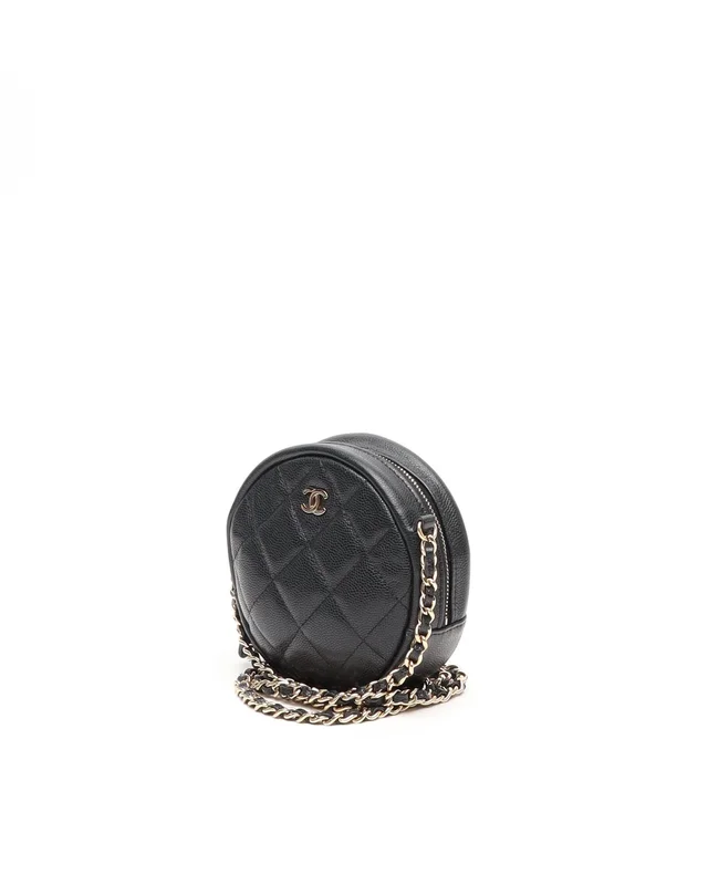 Chanel CC Caviar Round Chain Bag in Caviar leather from A Retro Tale, photo 2 of 12