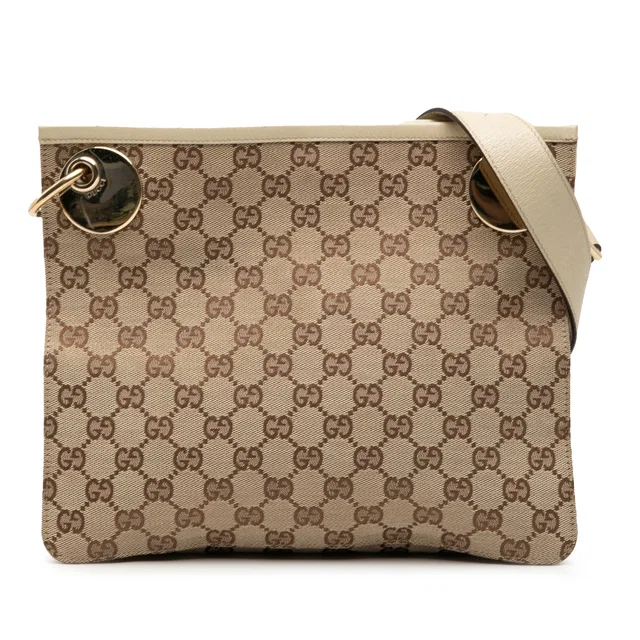 Brown Gucci GG Canvas Eclipse Crossbody in Brown Canvas from Designer Revival