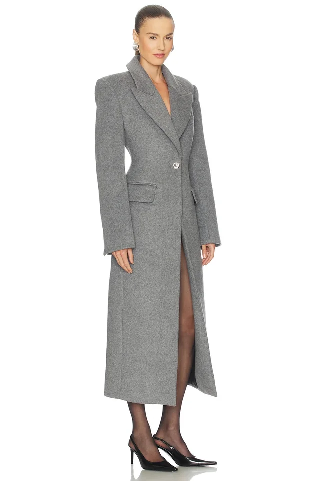 Camila Coelho Mariela Coat in Charcoal Grey, photo 2 of 4 from REVOLVE (Canada)